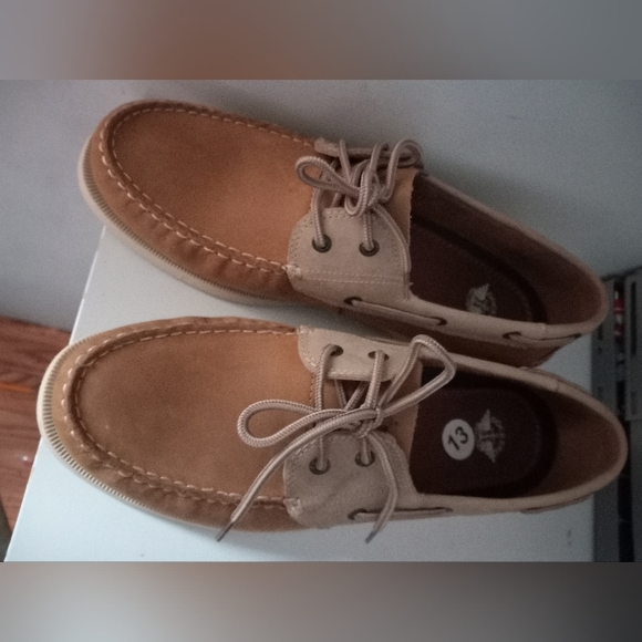 DOCKERS MEN'S VARGAS TAN STONE Moccasin, boat,leathers sz 13M - Picture 2 of 10